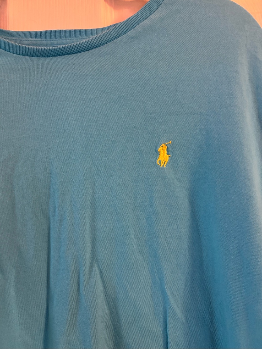 Polo by Ralph Lauren Short-Sleeve Tee - Aqua with Yellow Pony - Picture 2 of 4